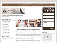 Tablet Screenshot of electricalcontractorbeaumont.com
